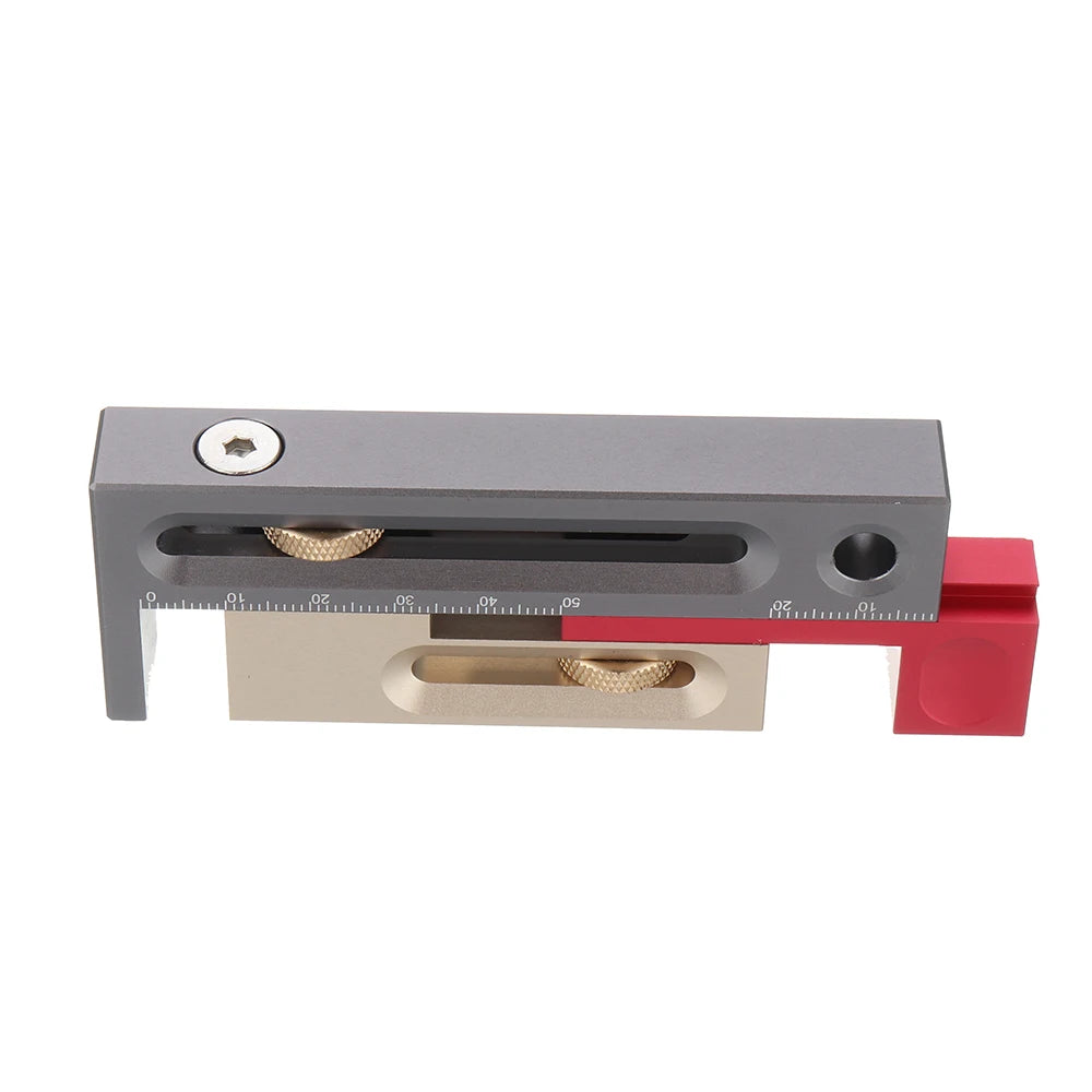 HONGDUI Table Saw Slot Groove Adjuster Mortise and Tenon Movable Measuring Block Woodworking Tool