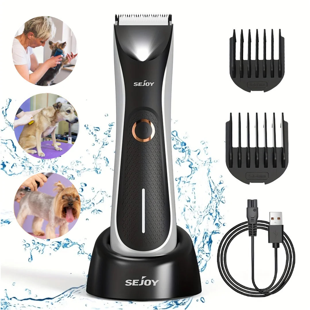 Sejoy Dog Cat Pet Hair Clippers Hair Trimmer Cat Shaver Hair Cutting Machine Puppy Grooming Haircut Low Noice