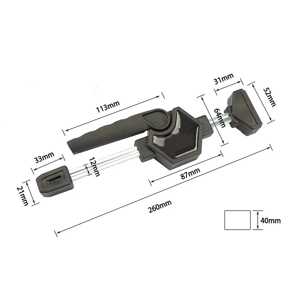 2pcs 20mm MFT Table Clamp Quick Ratchet Release Woodworking Clamp Speed Squeeze Clip Kit Spreader Gadget DIY Tool